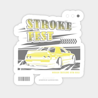 R32 skyline GTR Godzilla jdm poster Sticker